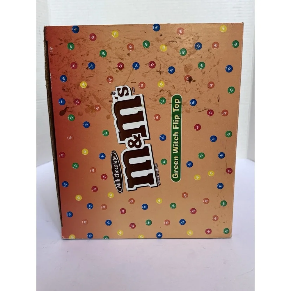 **EXTREMELY RARE!** VTG DEPARTMENT 56 BRAND NEW SEAL M&M's Green‎ Witch Flip Top